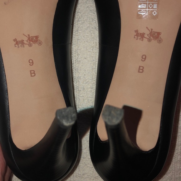 Coach Black Garden Platform Heels SZ 9 - Picture 9 of 10